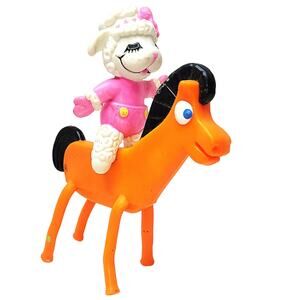 90s Vintage Baby Lamb Chop Riding 6" Pokey Bendable Gumby Action Figures